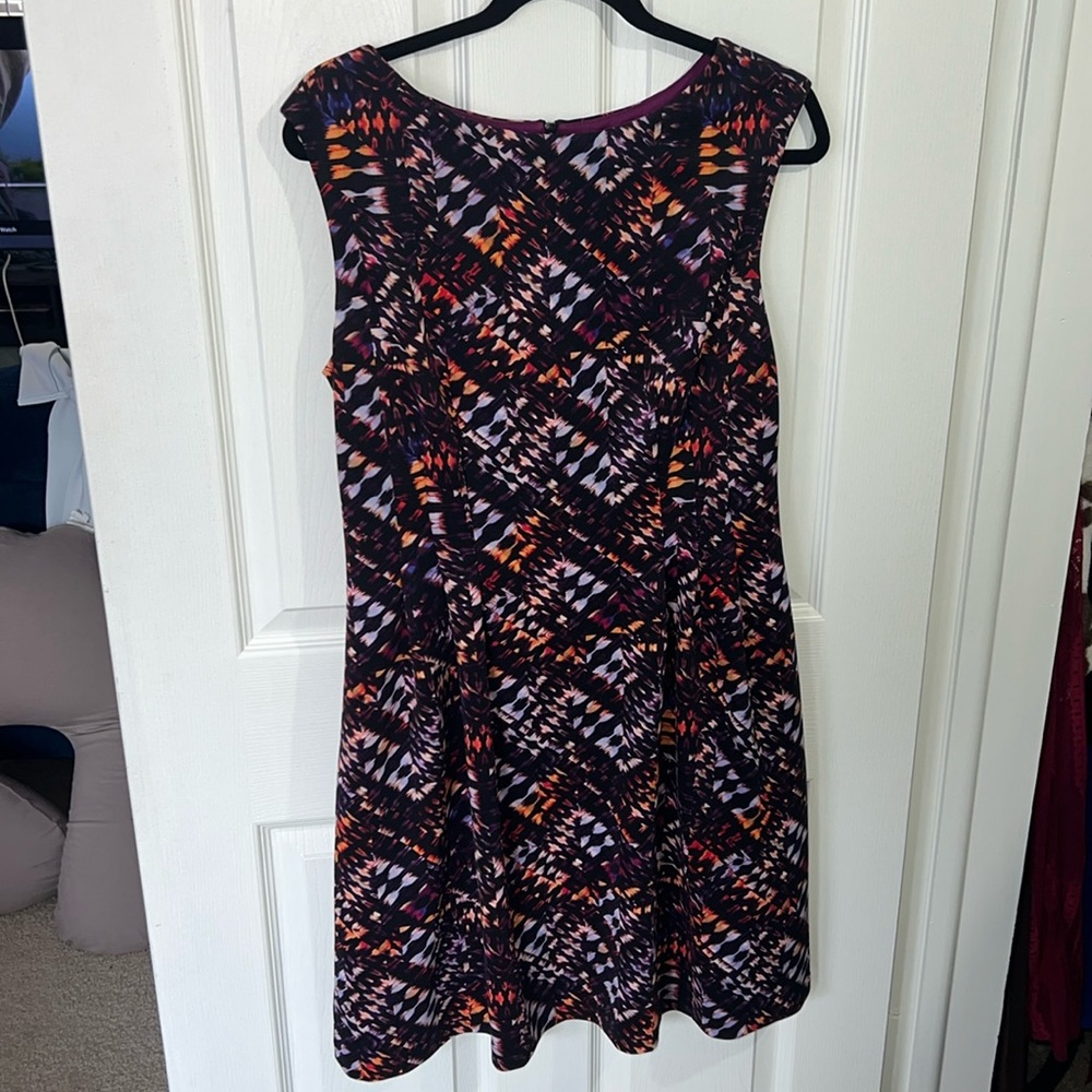 purple pattern vince camuto dress